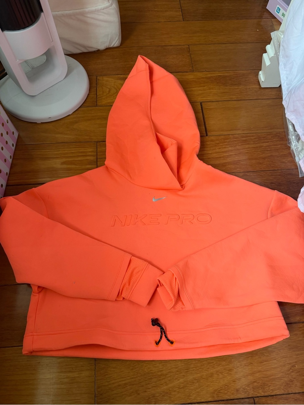 Nike Pro Coral/Orange Performance Hoodie